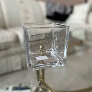 Clear Glass Cube Vase